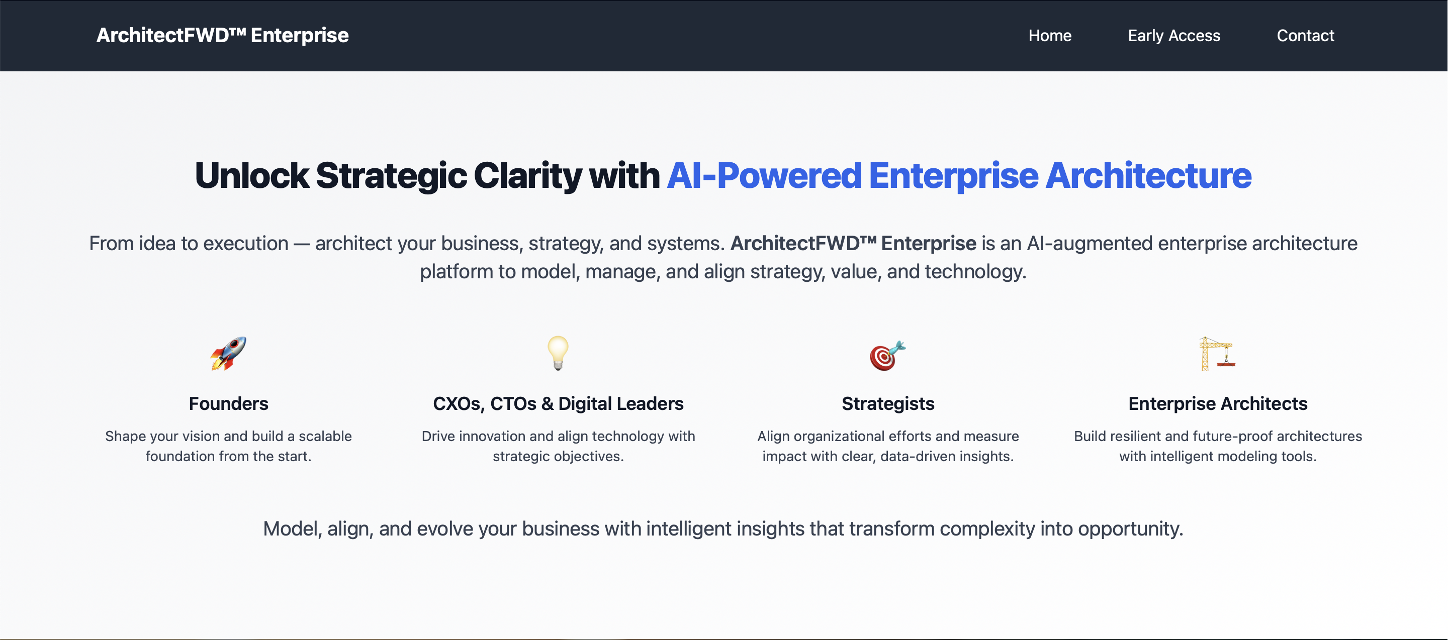 Architect Forward (architectFWD™) Enterprise